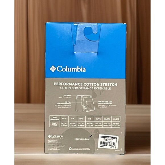 Columbia Boxer Briefs Men’s Size XL 4-Pack Multicolor Performance Cotton Stretch - Picture 4 of 9